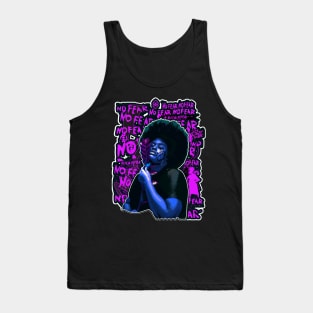 No Fear Strong Black Woman Afro Tank Top